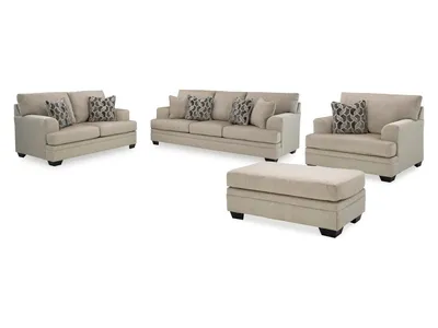 Stonemeade Sofa, Loveseat, Oversized Chair and Ottoman