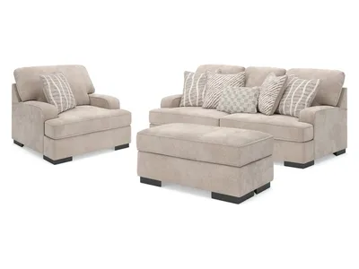 High Profile Sofa, Oversized Chair and Ottoman