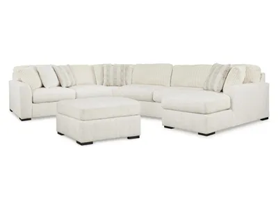 Chessington 4-Piece Sectional and Oversized Accent Ottoman