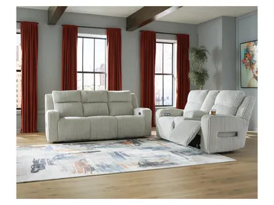 Carvara Power Reclining Sofa and Loveseat