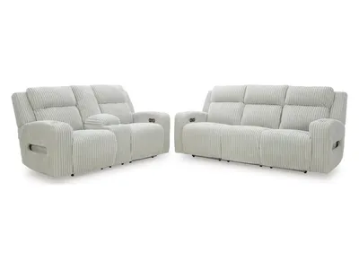 Carvara Power Reclining Sofa and Loveseat
