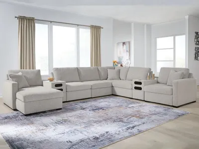 ModMax Luxe 8-Piece Sectional with Chaise and Audio Consoles - Alternative View