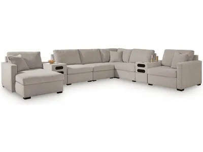 ModMax Luxe 8-Piece Sectional with Chaise and Audio Consoles