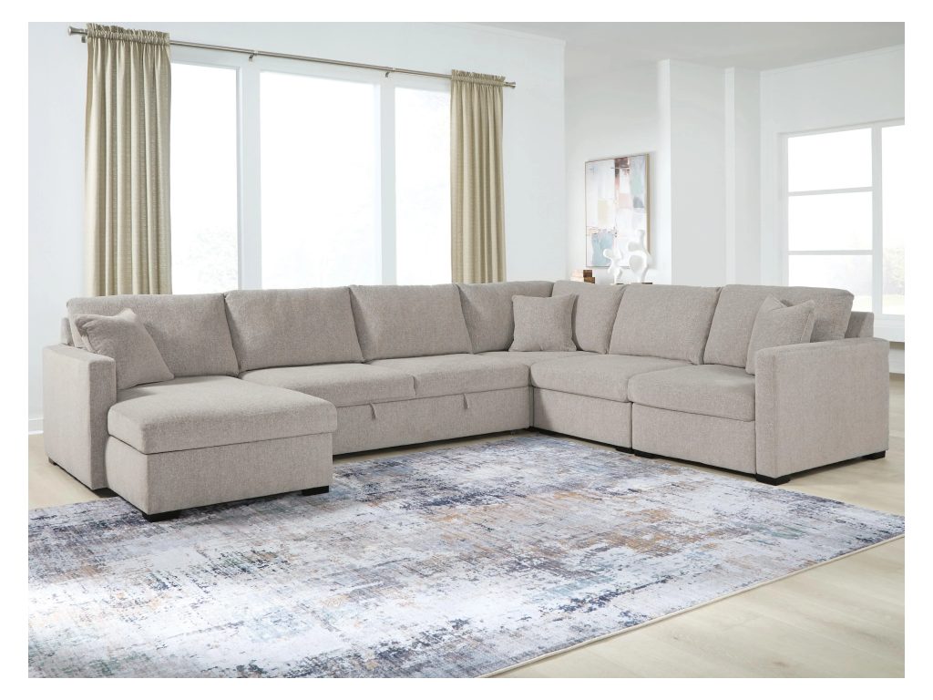 ModMax Luxe 5-Piece Sectional with Chaise and Pop Up Sleeper - image 1