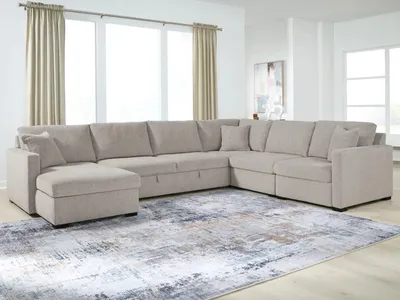 ModMax Luxe 5-Piece Sectional with Chaise and Pop Up Sleeper - Alternative View