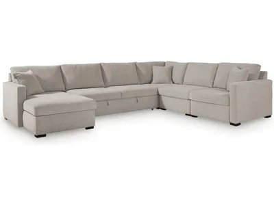 ModMax Luxe 5-Piece Sectional with Chaise and Pop Up Sleeper