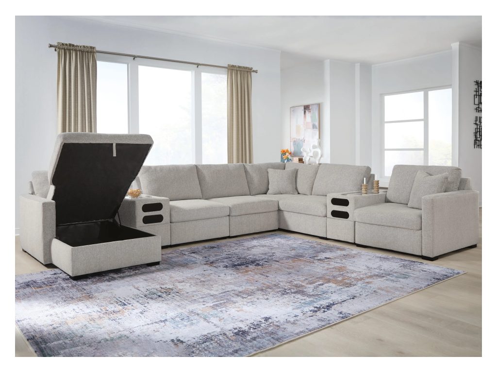 ModMax Luxe 8-Piece Sectional with Storage Chaise and Audio Consoles - image 1