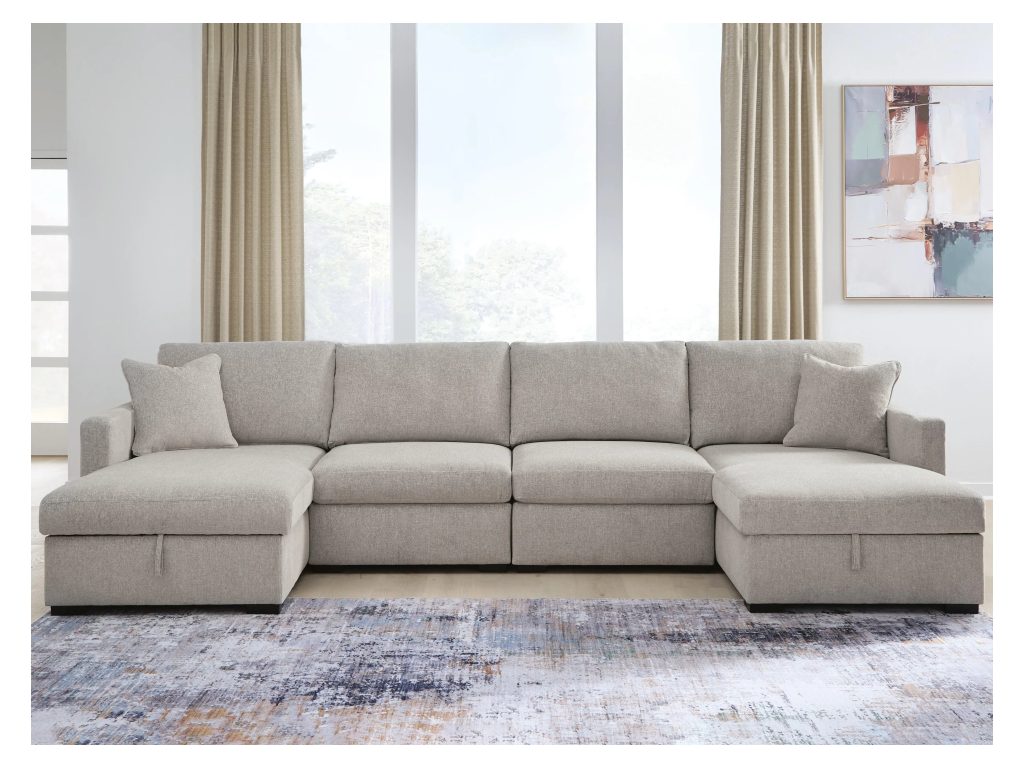 ModMax Luxe 4-Piece Double Storage Chaise Sectional - image 1