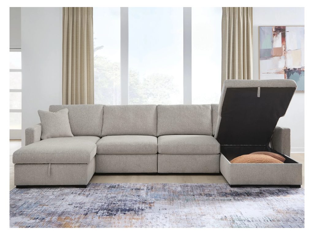 ModMax Luxe 4-Piece Double Storage Chaise Sectional - image 3