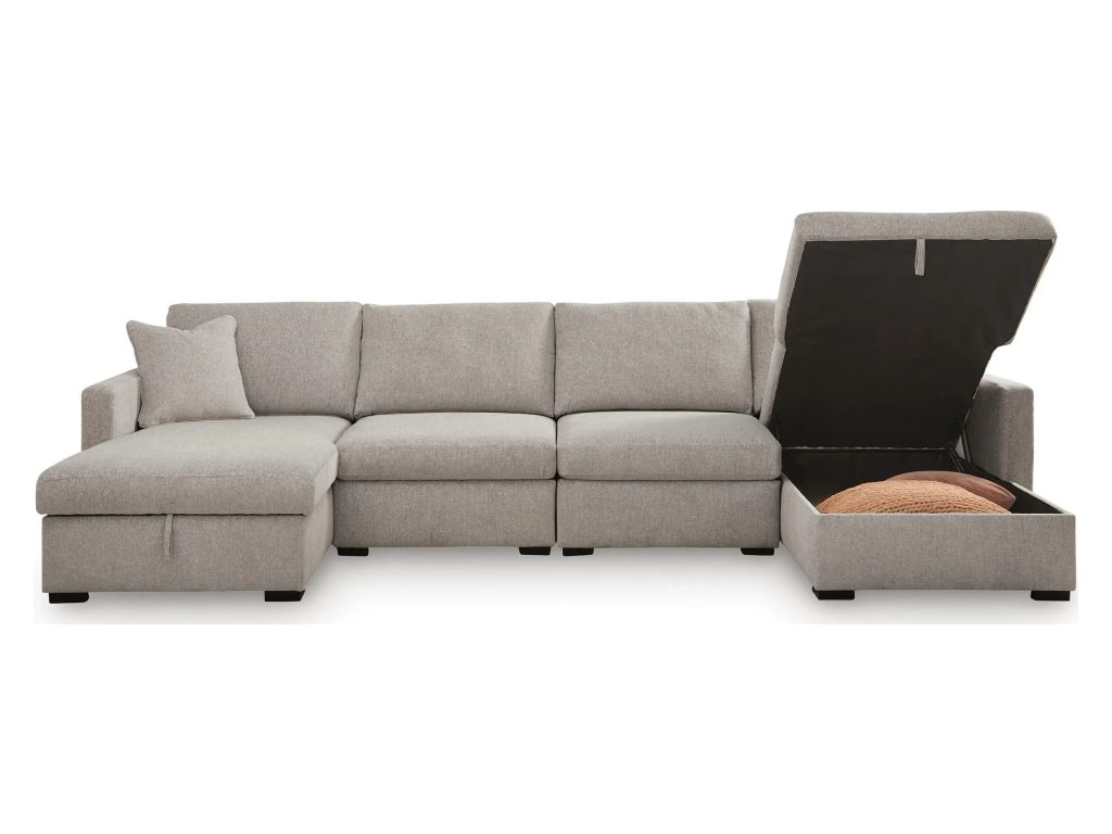 ModMax Luxe 4-Piece Double Storage Chaise Sectional - image 2