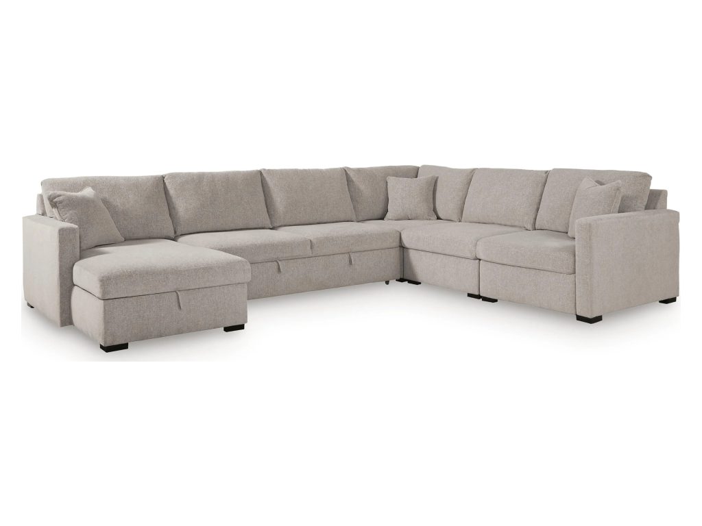 ModMax Luxe 5-Piece Sectional with Storage Chaise and Pop Up Sleeper - main image