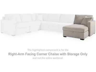 ModMax Luxe Right-Arm Facing Corner Chaise with Storage - Alternative View