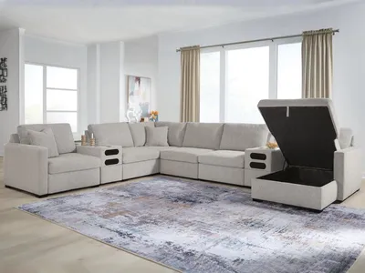 ModMax Luxe 8-Piece Sectional with Storage Chaise and Audio Consoles - Alternative View