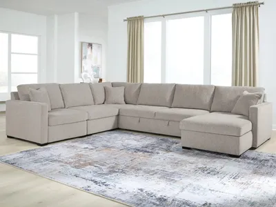 ModMax Luxe 5-Piece Sectional with Chaise and Pop Up Sleeper - Alternative View