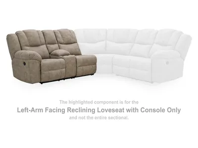 Pearce-Pike Left-Arm Facing Reclining Loveseat with Console - Alternative View