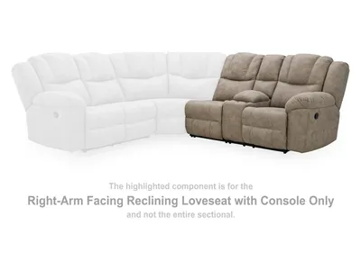 Pearce-Pike Right-Arm Facing Reclining Loveseat with Console - Alternative View