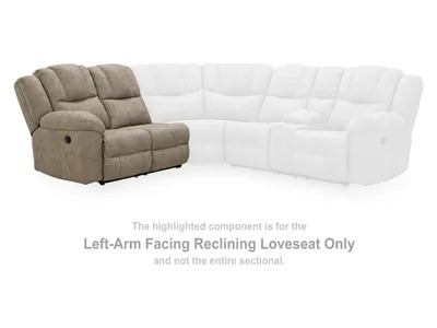 Pearce-Pike Left-Arm Facing Reclining Loveseat - Alternative View