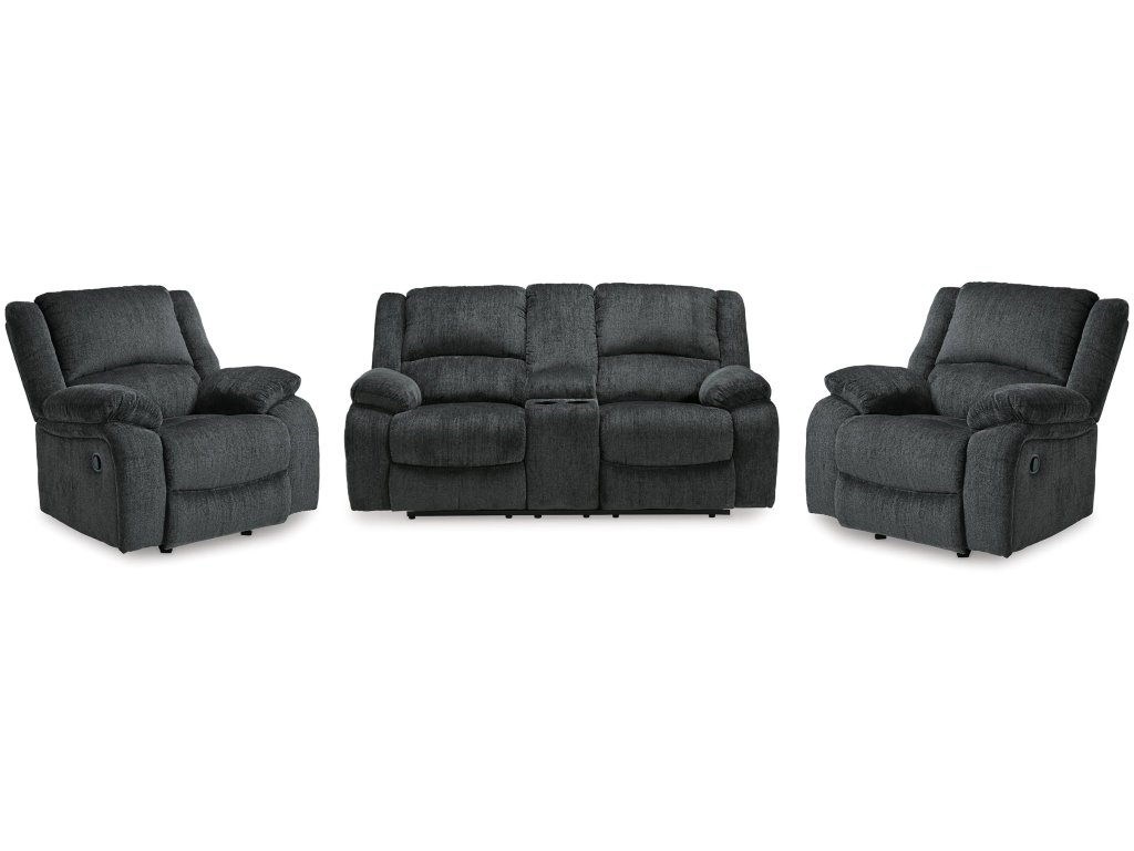 Draycoll Reclining Loveseat and 2 Recliners - main image