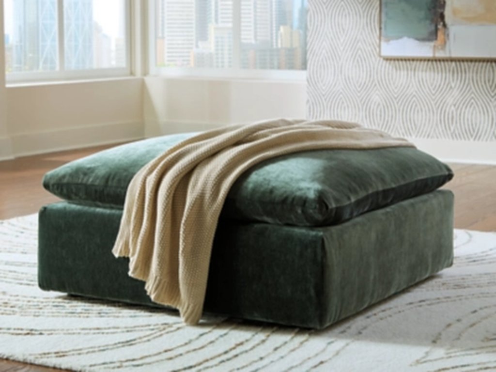 Carriage View Oversized Accent Ottoman - image 1