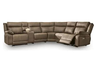 Max-Momentum 6-Piece Power Reclining Sectional with Audio Console