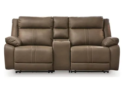 Max-Momentum 3-Piece Power Reclining Sectional Loveseat with Audio Console