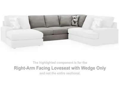 Lindon Right-Arm Facing Loveseat with Wedge - Alternative View