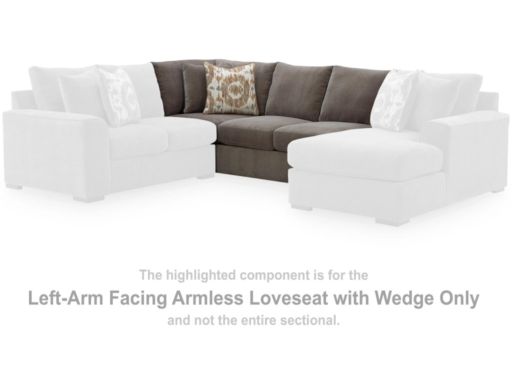 Larson Levee Left-Arm Facing Armless Loveseat with Wedge - image 1