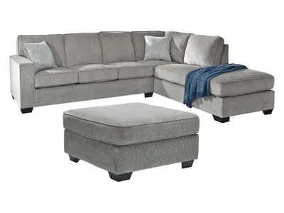 Altari 2-Piece Sectional with Chaise and Oversized Ottoman