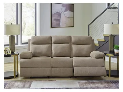 Side-Swipe Reclining Sofa with Drop Down Table - Alternative View