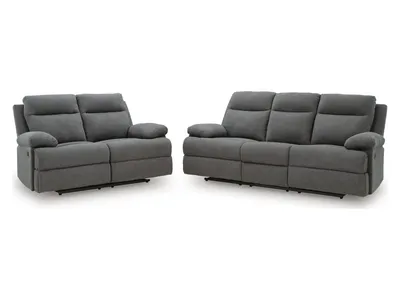 Side-Swipe Reclining Sofa and Loveseat
