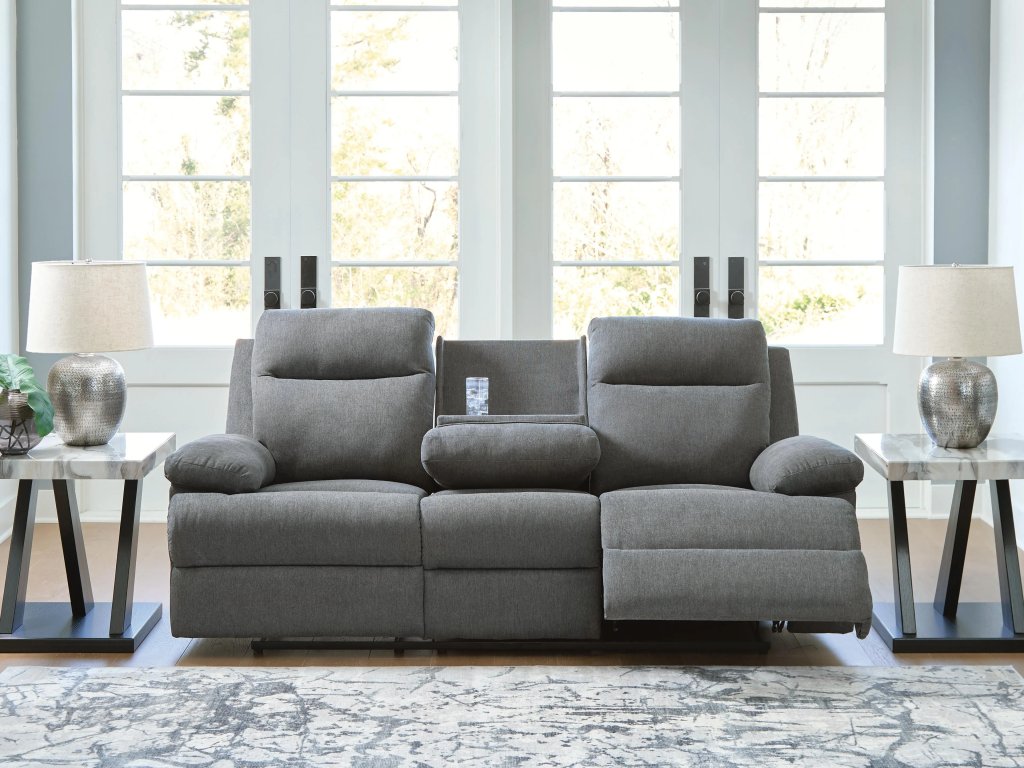 Side-Swipe Reclining Sofa with Drop Down Table - image 6