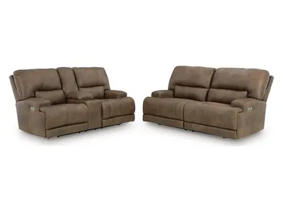 Beckley Place Power Reclining Sofa and Loveseat