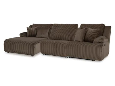 Top Tier 3-Piece Reclining Sofa Chaise Sectional