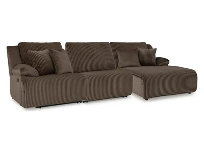 Top Tier 3-Piece Reclining Sofa Chaise Sectional