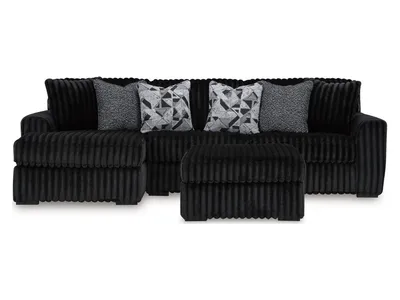 Midnight-Madness 2-Piece Sectional and Ottoman
