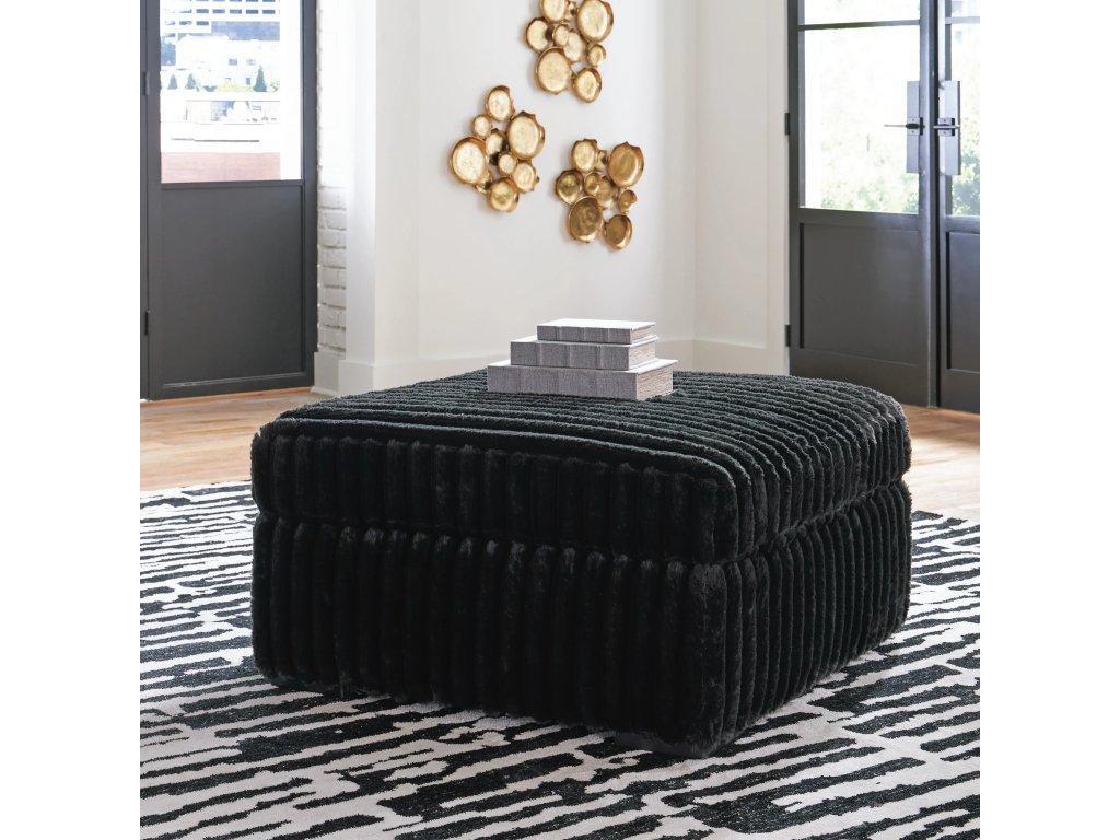 Midnight-Madness 4-Piece Sectional and Oversized Accent Ottoman - image 21