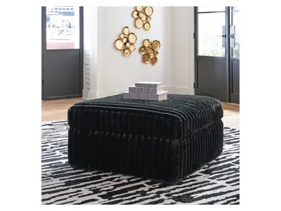 Midnight-Madness Oversized Accent Ottoman