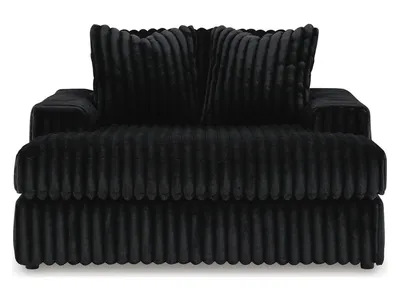 Midnight-Madness Oversized Chaise and Oversized Accent Ottoman
