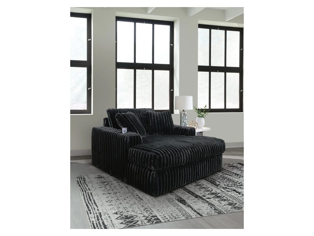 Midnight-Madness 3-Piece Sectional, Chaise and Oversized Accent Ottoman - image 21