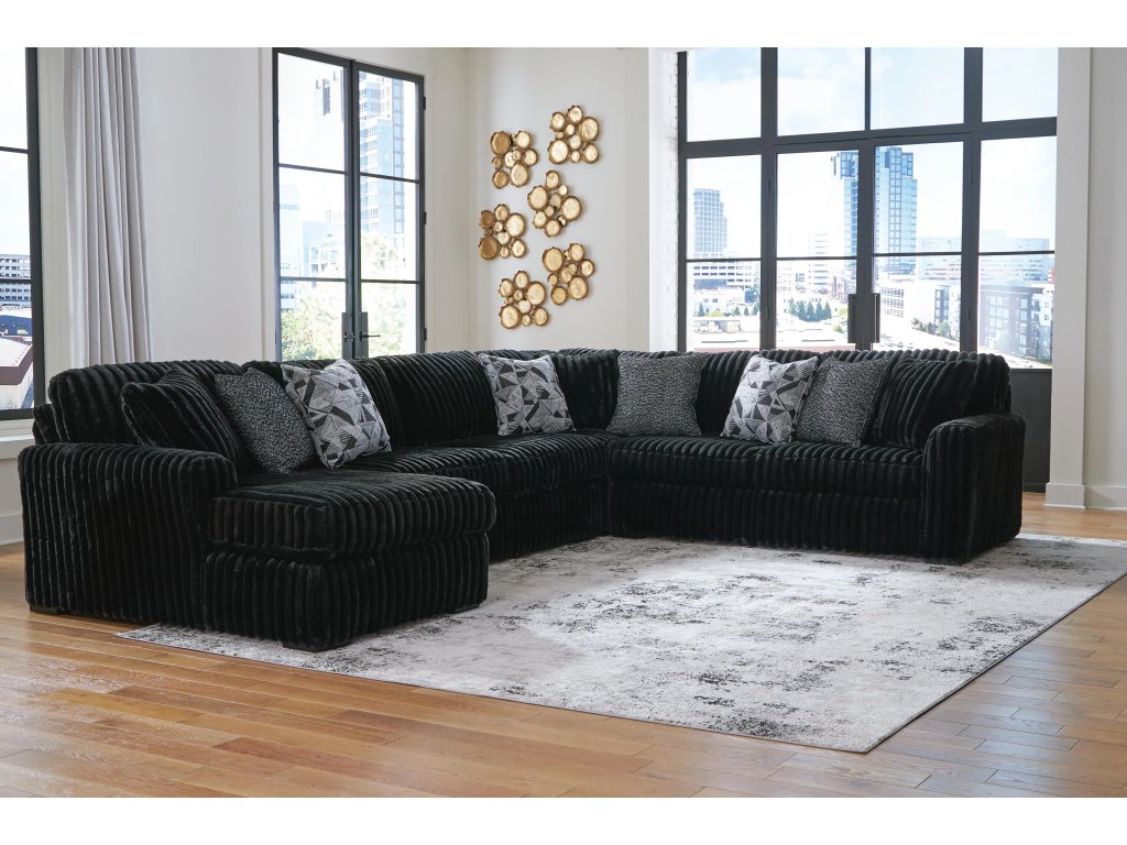 Midnight-Madness 4-Piece Sectional with Chaise - image 1