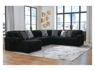 Midnight-Madness 4-Piece Sectional with Chaise