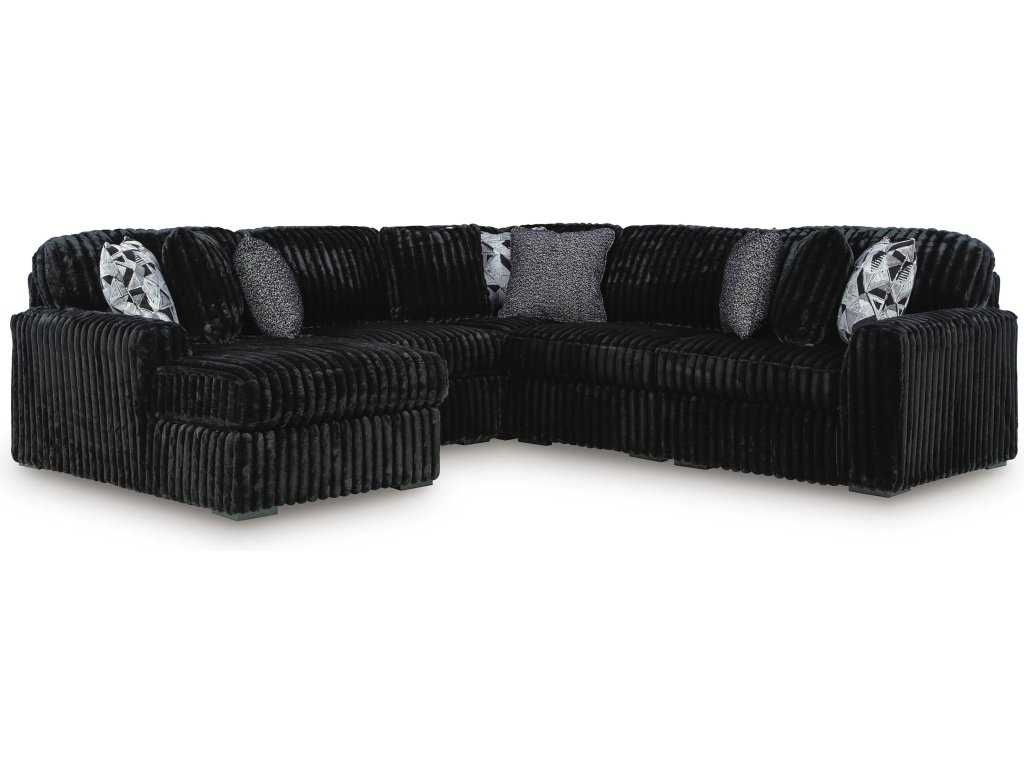 Midnight-Madness 5-Piece Sectional with Chaise - main image