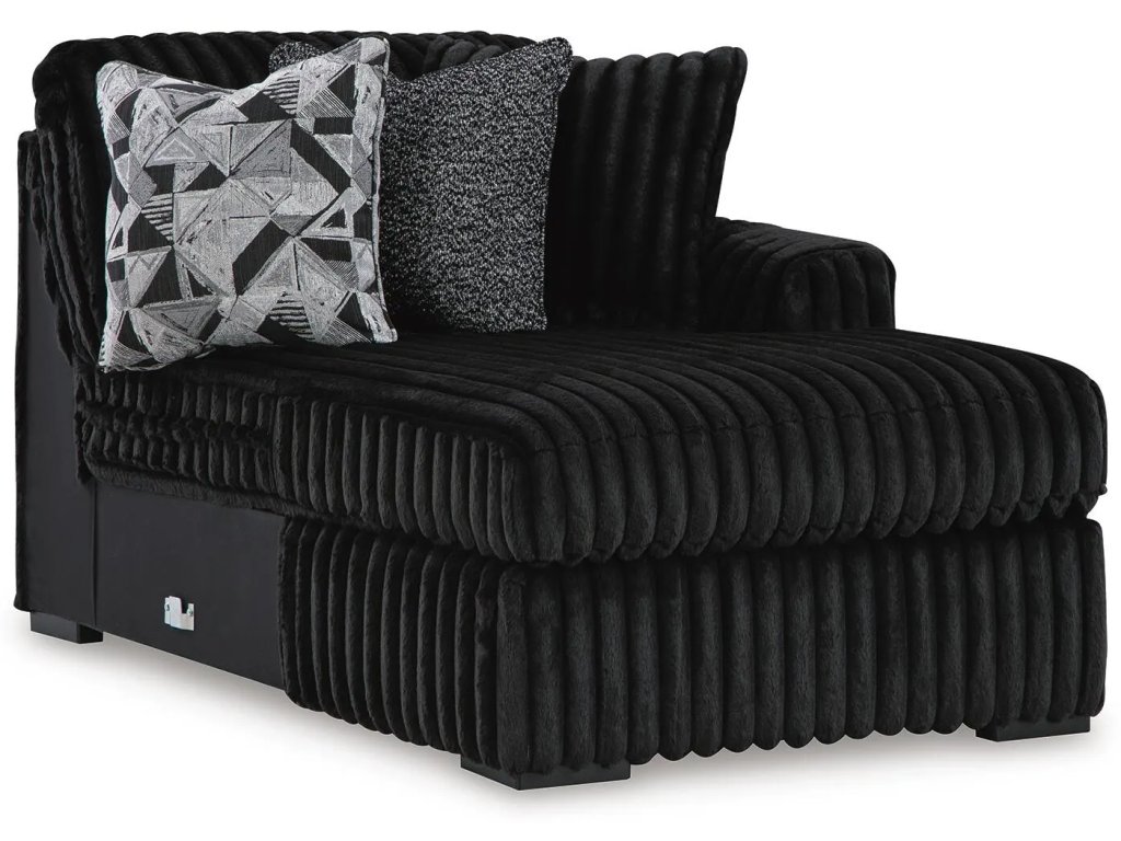Midnight-Madness 4-Piece Sectional and Oversized Accent Ottoman - image 2