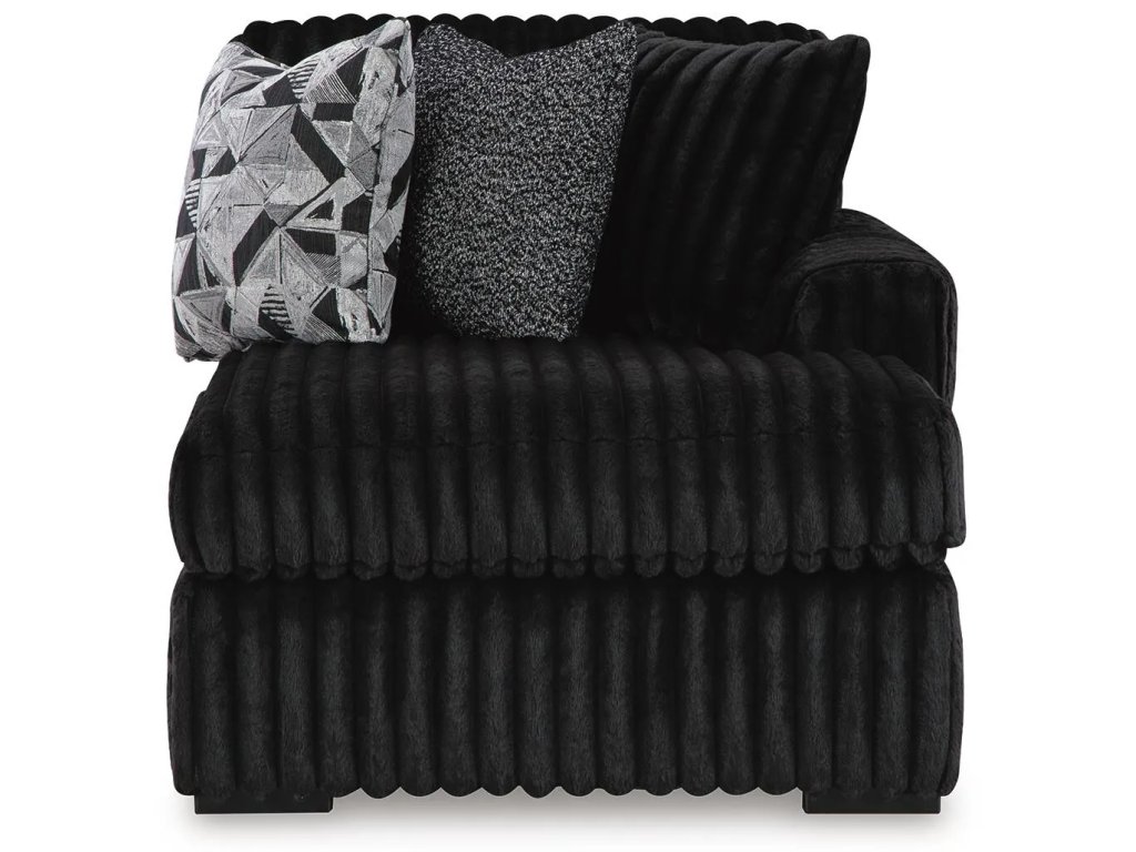 Midnight-Madness 4-Piece Sectional and Oversized Accent Ottoman - image 1