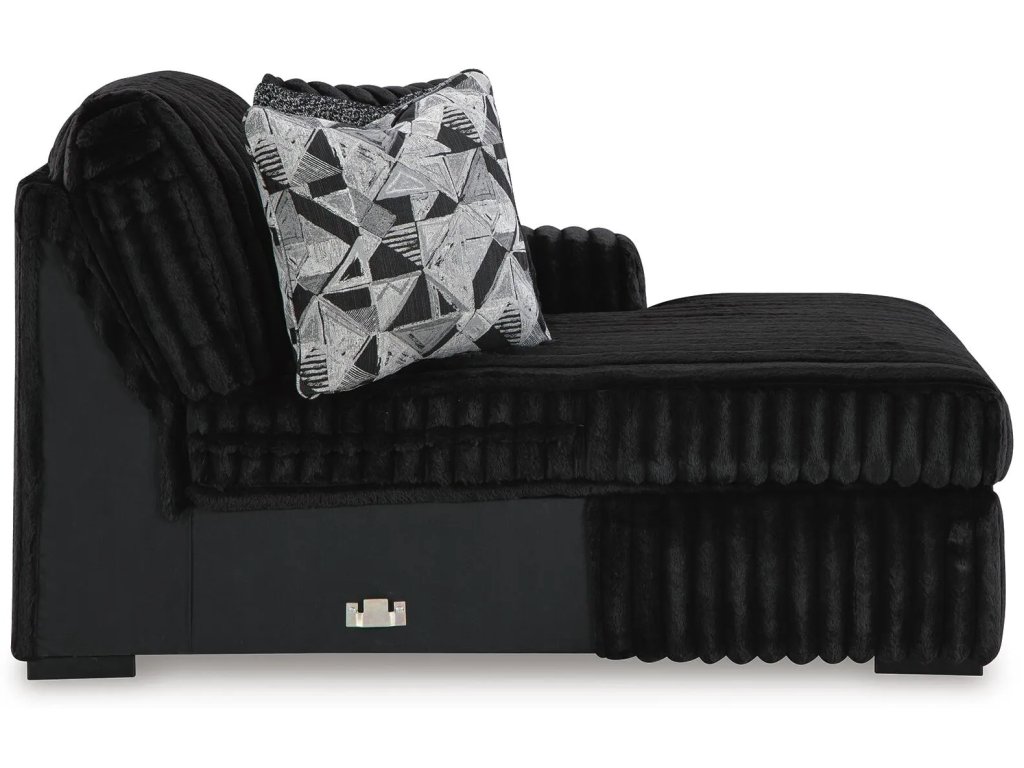 Midnight-Madness 4-Piece Sectional and Oversized Accent Ottoman - image 3