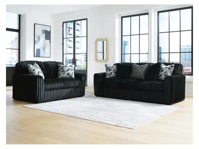 Midnight-Madness Sofa and Loveseat
