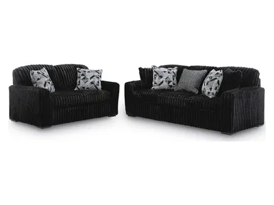 Midnight-Madness Sofa and Loveseat