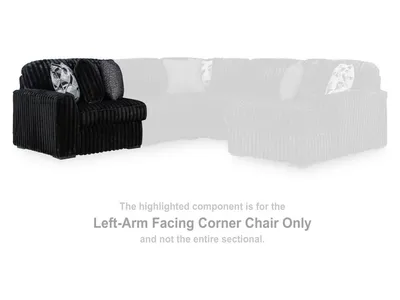 Midnight-Madness Left-Arm Facing Corner Chair