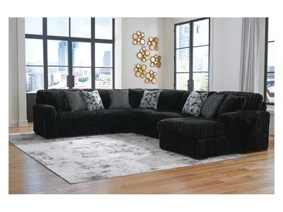 Midnight-Madness 4-Piece Sectional with Chaise