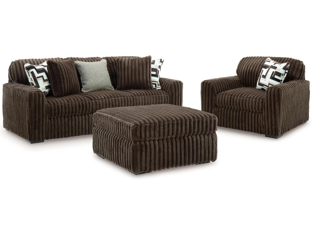 Midnight-Madness Sofa, Oversized Chair and Accent Ottoman - main image